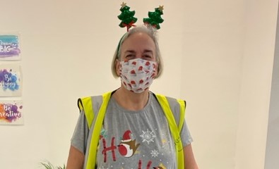 Care City team member Christine Sanger volunteering