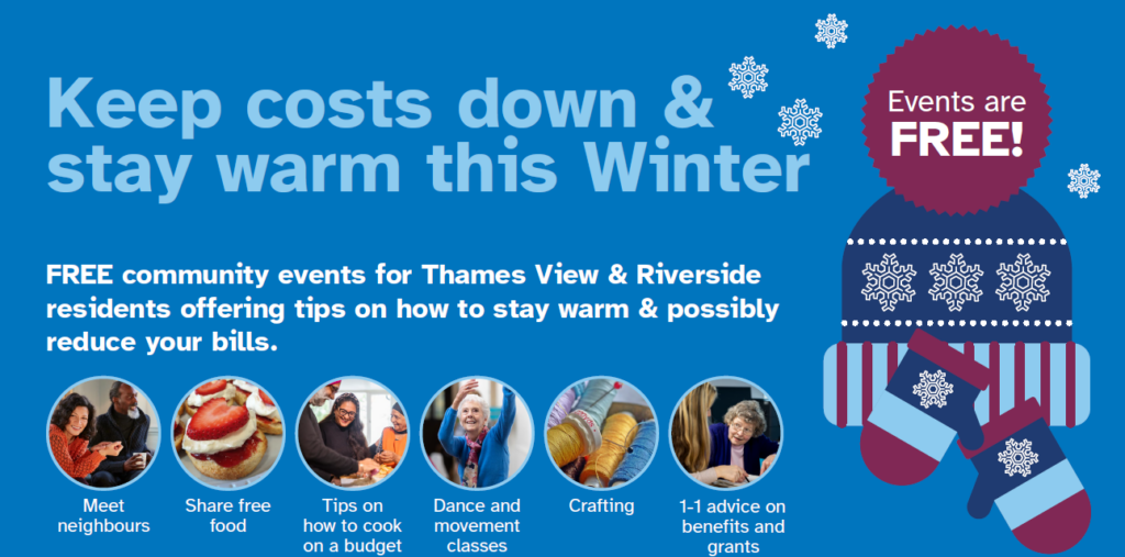Winter community events poster