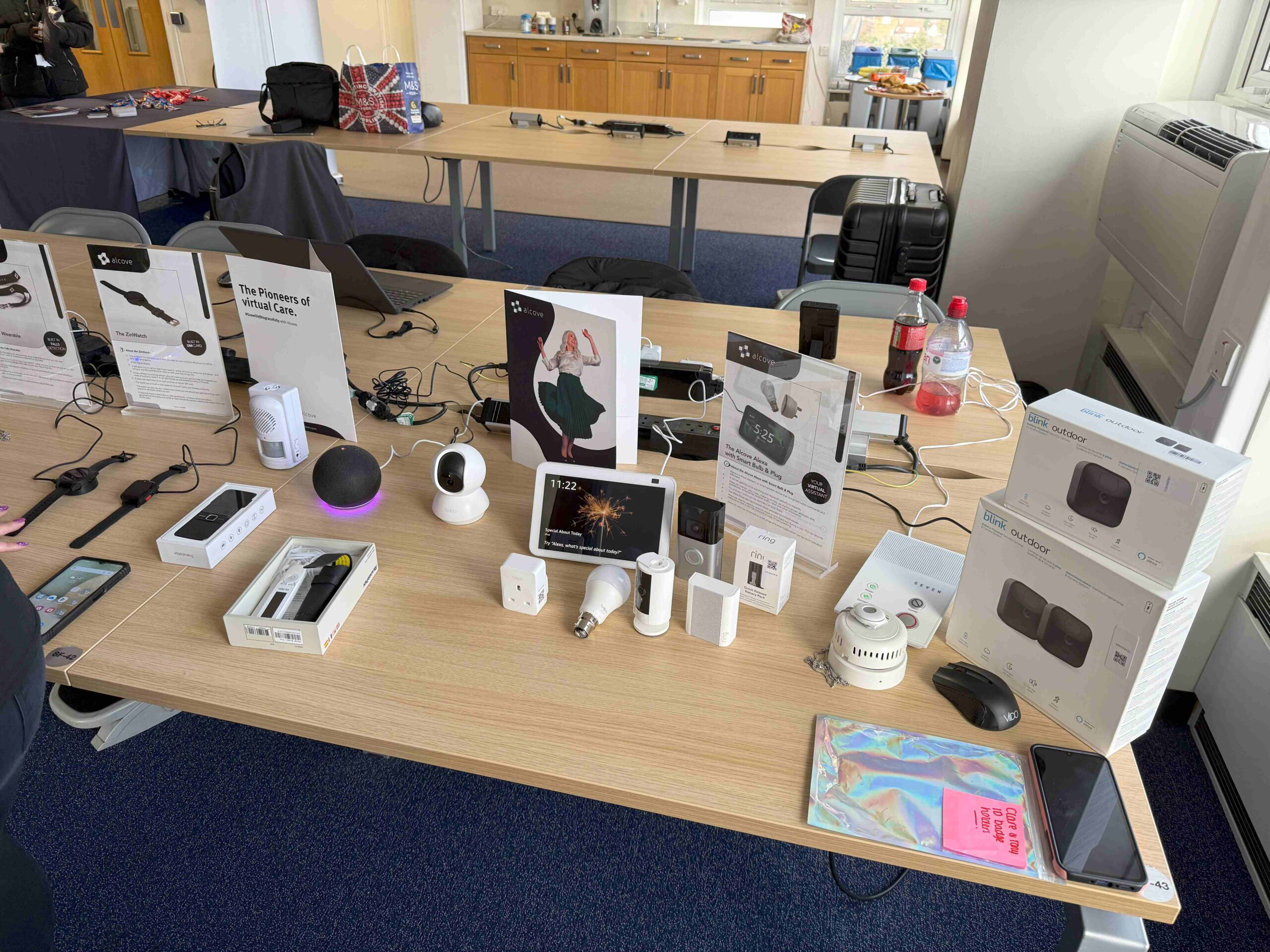 Table with assistive technologies that we are offering